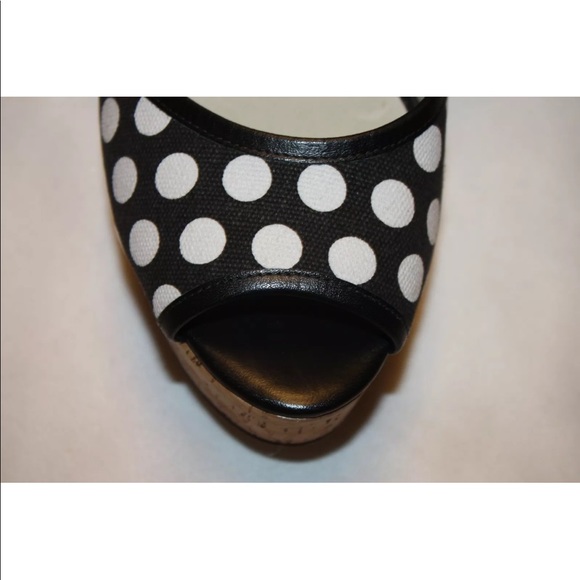 New! Michael Kors polka dot Cork platform heels - Picture 5 of 8
